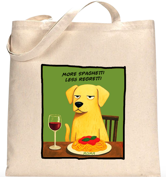 Borsa "More Spaghetti Less Regretti"