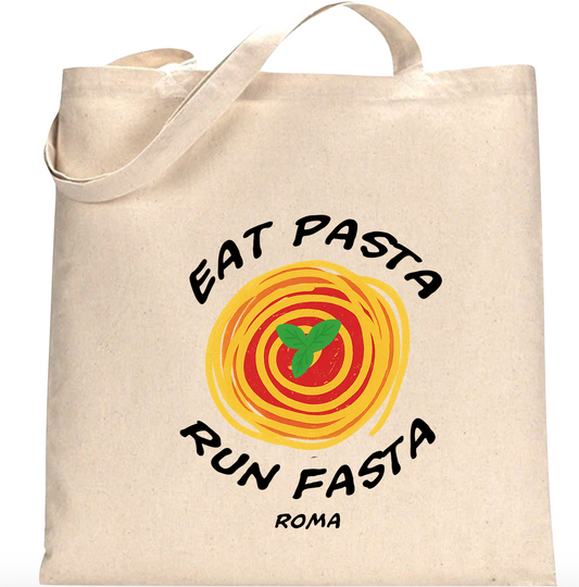 Borsa "Eat Pasta Run Fasta"