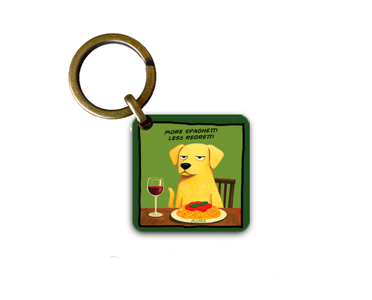 Portachiavi More Spaghetti Less Regretti