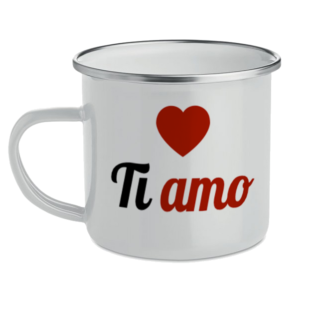 Tazza Metallo Vintage Ti Amo