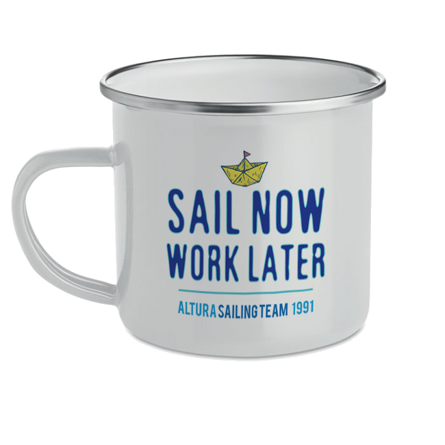 Tazza Metallo Sail Now Work Later