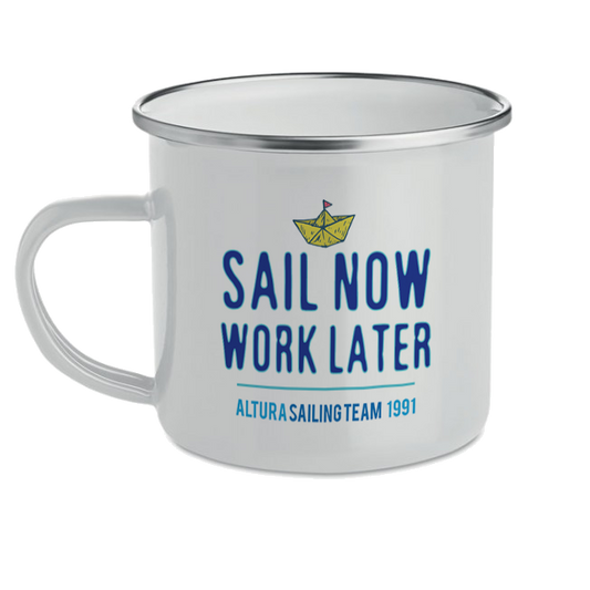 Tazza Metallo Sail Now Work Later