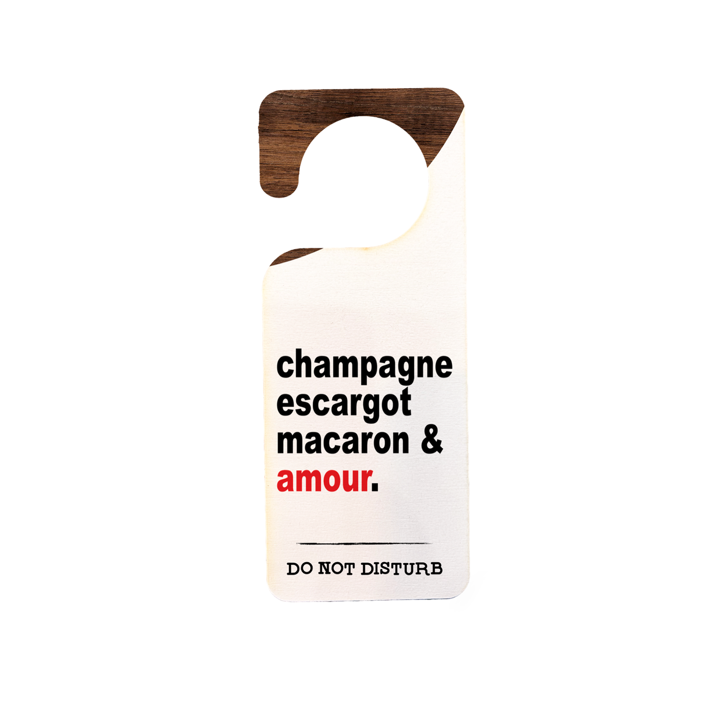 Door Hangers Champagne Escargot Macaron & Amour
