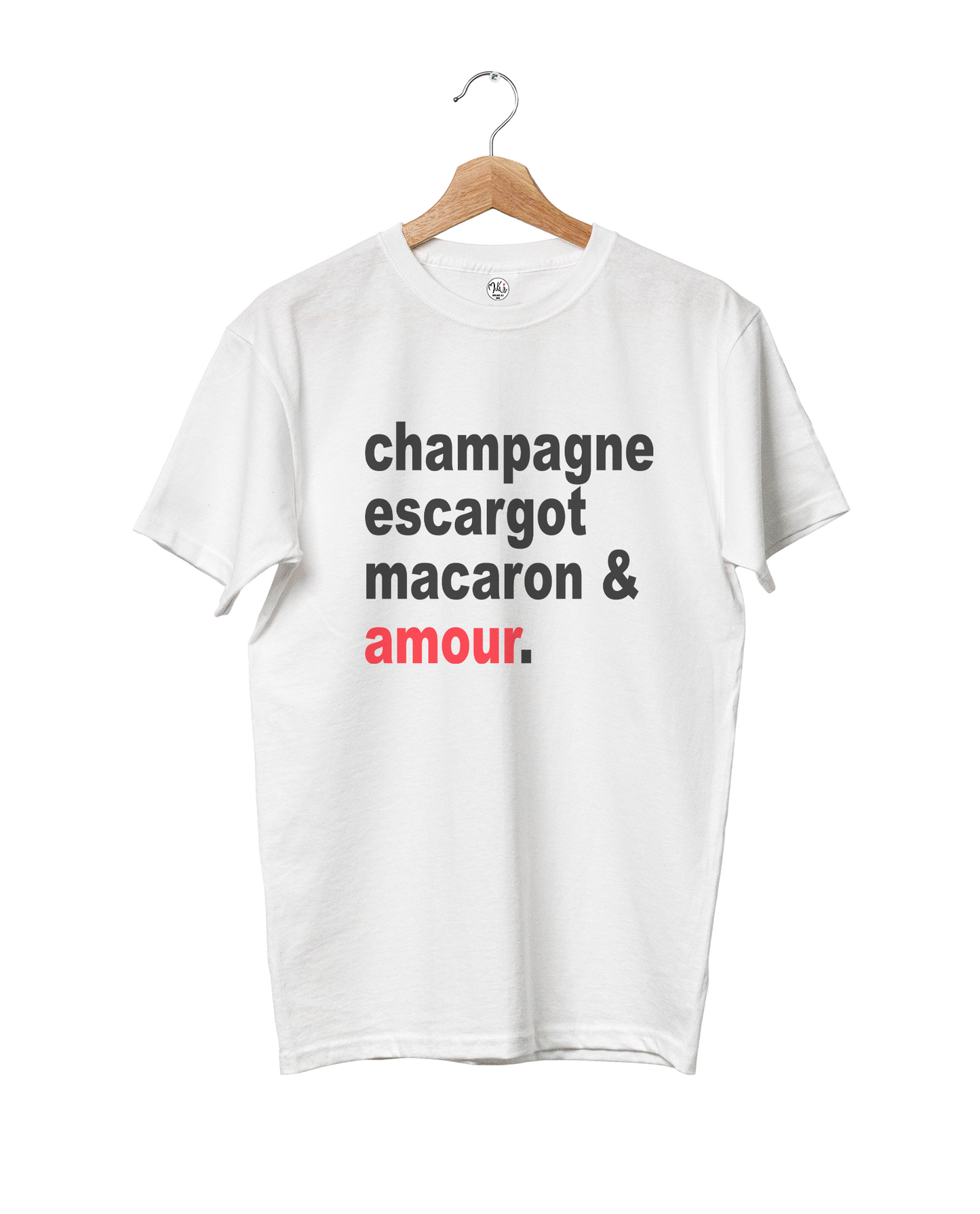 T-shirt Champagne Escargot Macaron & Amour