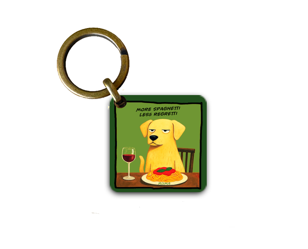 Portachiavi More Spaghetti Less Regretti