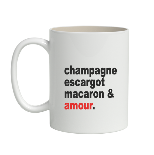Tazza Champagne Escargot Macaron & Amour.