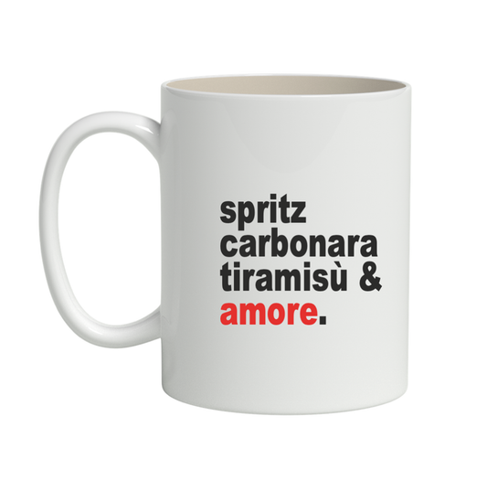 Tazza Spritz Carbonara Tiramisù & Amore.