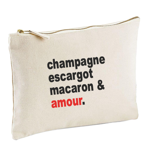 Pochette Champagne Escargot Macaron & Amour