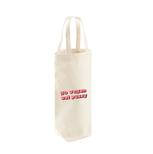 Bottle Tote Go Vegan Eat Pussy