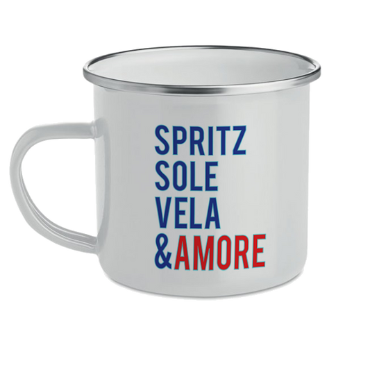 Tazza Metallo Spritz Sole Vela & Amore